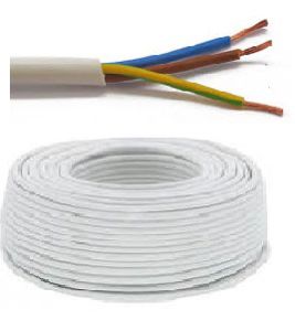 Flexibele VTMB 3G1,5 kabel (H05VV-F) - per meter of op rol - VTMB3G15WI - Wit 