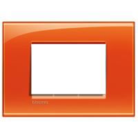 Bticino - LL-Plaque rectangul. 3 mod orange
