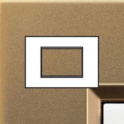 Bticino - LL-Plaque rectangul. 3 mod bronze