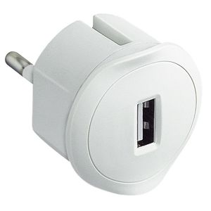 Legrand - Adapteur 2P 10A prise USB USB 5V 1.5A - blanc