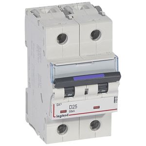 Legrand - Automaten DX³ 2P D 25A 230/400V - 50KA - 3mod