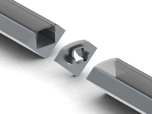 Velleman - Lineaire connector voor aluminiumprofiel voor ledstrip alu-45 - zilver