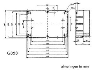 Velleman - Coffret etanche en abs - gris fonce 222 x 146 x 75mm