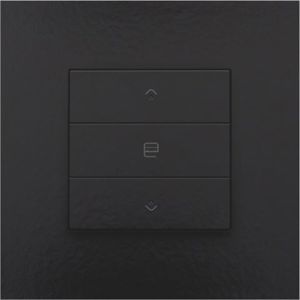 Commande de moteur simple LED, Niko Home Control, Bakelite® piano black coated