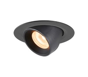 SLV LIGHTING - Numinos® Gimble Xs, Plafondinbouwarmatuur Zwart 3000K 55°