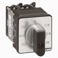 Legrand - Nokkenschak-voltmeter-PR12-16A 6cont-met nulleider-handgreep