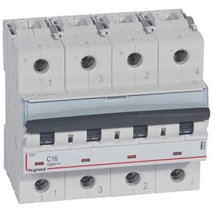 Legrand - Automaat 1000Vdc - 16A 2 poles - 4 modules