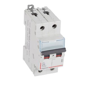 Legrand - Autom. DX³ 10000A/16kA 2P D06 230/400V - 2 modules