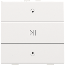 Commande audio simple avec LED, Niko Home Control, white coated