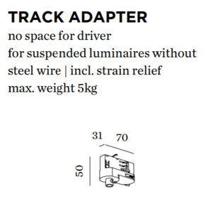 Wever & Ducré - 3-Phase Track Adapter Max.5Kg Black