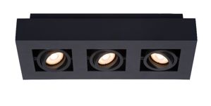 Lucide - XIRAX - Plafondspot - LED Dim to warm - GU10 - 3x5W 2200K/3000K - Zwart