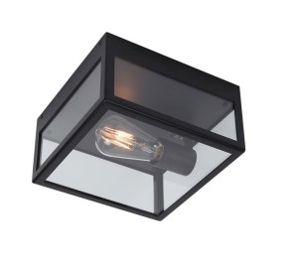 PSM LIGHTING - POLO opbouw plafondverlichting zwart textuur