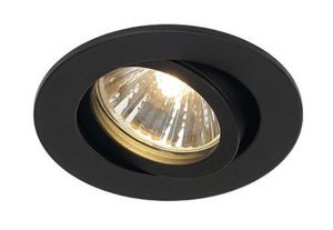 SLV LIGHTING - NEW TRIA 68 rond, indoor plafondinbouwlamp, QPAR51, zwart, 50W