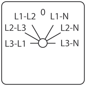 Benedikt & Jäger - Voltmeter selector switch 3 line and 3 phase voltages