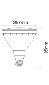 ALITTEX - E27 PAR30 R-LINE (230V 10W 3000°K 90° IP20)