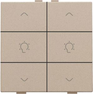Niko Home Control dubbele dimbediening, champagne coated