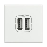 Bticino - Axo chargeur USB A+C-3A-2 mod blanc