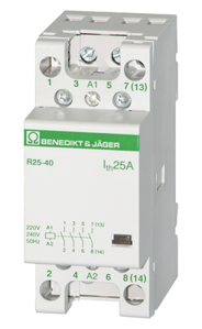 Benedikt & Jäger - Modulaire contactor B&J 25A 230VAC 4NO