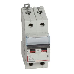 Legrand - Autom. DX³ 6000A/10kA 2P C10 400V 2 modules