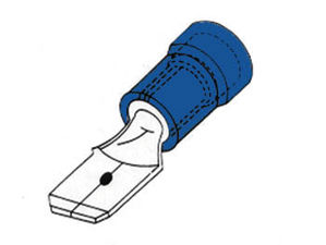 Velleman - Mannelijke connector 4.8mm blauw