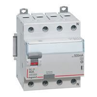 Legrand - Diff schak DX³ 4P 500mA 80A Type A - 4 modules