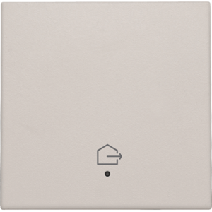Set de finition avec lentille pour interrupteur simple connecté, symbole "quitter la maison", light grey