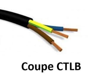 KABEL - Coupe 2 m Câble neoprene CTLB - Eca 3G2,5 mm² - H05RR-F - 2 Metré