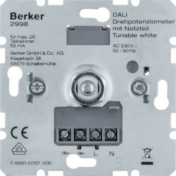 Berker - Variateur rotatif DALI sans alimentation (à associer à 2997)