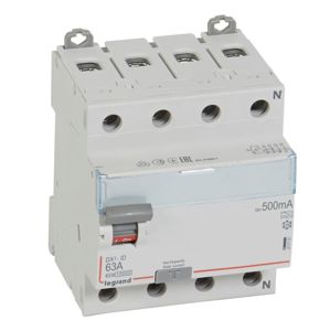 Legrand - Inter diff DX³ 4P 500mA 63A Type A - 4 modules