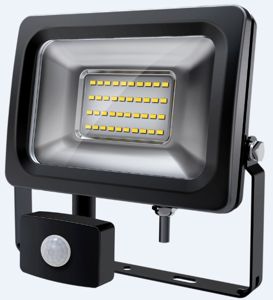Elimex - Projecteur LED Premium Line + détecteur IR - 20W - 3000K - IP65 - Noir