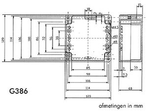 Velleman - Coffret etanche en abs - gris fonce 120 x 120 x 60mm