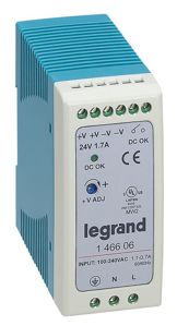 Legrand - Geschak. voed. 1F 24VDC 40W primair 100-240 VAC