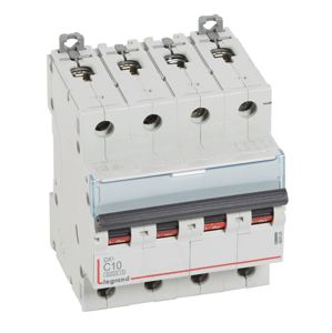 Legrand - Autom. DX³ 6000A/10kA 4P C10 400V 4 modules