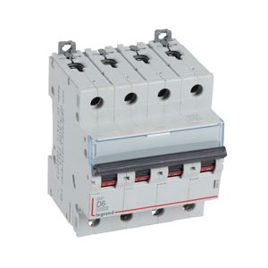 Legrand - Autom. DX³ 10000A/16kA 4P D06 400V - 4 modules