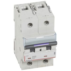 Legrand - Automaten DX³ 2P D 20A 230/400V - 50KA - 3mod