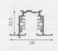 FLOS - 3-PHASE TRACK White Recessed Track 2m