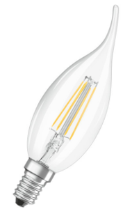 LEDVANCE - Parathom RF CLAS BA 40 4 W/827 E14 FIL Non dimmable clair