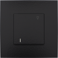 Interrupteur pour cartes d'hôtel, socle, bornes à connexion rapide et set de finition, Bakelite® piano black coated