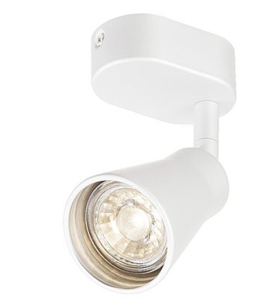 SLV LIGHTING - Applique et plafonnier intérieur en saillie AVO CW Single, un spot, QPAR51, blanc, max. 50W