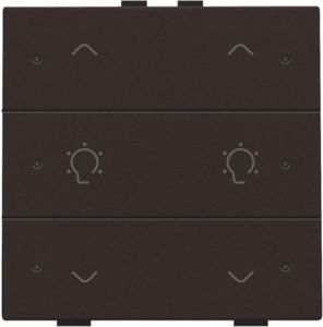 Commande de variateur double LED ,Niko Home Control, dark brown