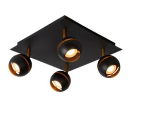 Lucide - BINARI - Plafondspot - LED - 4x4,8W 2700K - Zwart