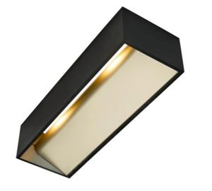 SLV LIGHTING - LOGS IN L, applique en saillie intérieure LED noire/laiton 3000K variable TRIAC