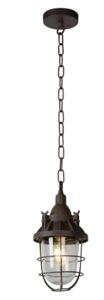 Lucide - HONORE - Hanglamp - Ø 17 cm - 1xE27 - Roest bruin