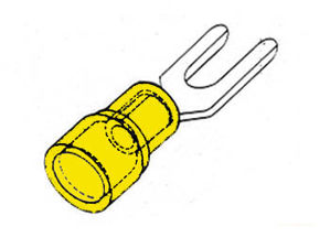 Velleman - Gele kabelschoen 6.4mm