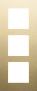 Niko Pure alu gold triple plaque de recouvrement verticale (60 mm d'entraxe)