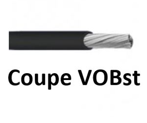 KABEL - Coupe 2 m VOBst Fil d'installation - 35 mm² - Noir (H07V-K) - 2 Metré