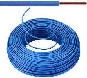 VOB kabel / draad 4 mm² Eca - blauw ( H07V-U ) - VOB4BL