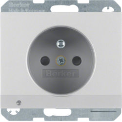 Berker - Wandcontactdoos met LED-oriëntatielicht Berkre K.5 Alu