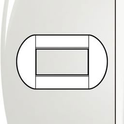 Bticino - LL-Plaque ovale 4 mod blanc