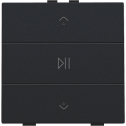 Commande audio simple avec LED, Niko Home Control, black coated